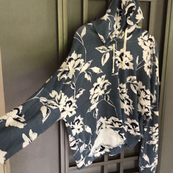 Abercrombie & Fitch Super soft flower hoodie beach y Hawaiian style size L cropp - Picture 3 of 4
